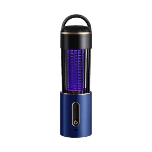 Grey/Blue - USB Rechargeable Multi-Function Mosquito Killer Lamp with Built-in Rechargeable Battery. Can Be Used Independently When Fully Charged. Sui