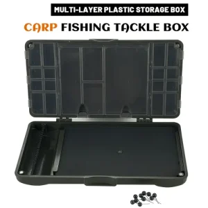 Carp Fishing Rig Box - ABS Multi-Functional Waterproof Portable Tackle Box with Multiple Compartments for European-Style Fishing Rigs And Additions