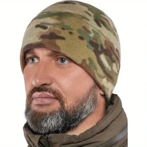 Fleece Winter Cap Mens Skull Beanie Hat