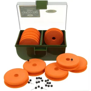 NGT Rig Box 950 | 10 EVA Large Chod & Zig Rig Winders - Durable Plastic Rig Storage Box for Carp Fishing