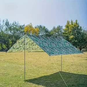 Ultra lightweight and portable waterproof sunshade -91-100% dark PVC simulated camping, hiking, and beach survival equipment - green outdoor shelter, ordinary waterproof level