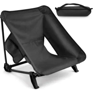 Portable Folding Camping Chair, Heavy-Duty Outdoor Chair with Aluminium Alloy Frame & Durable Fabric, Lightweight & Easy Carry for Camping, Beach, Fis