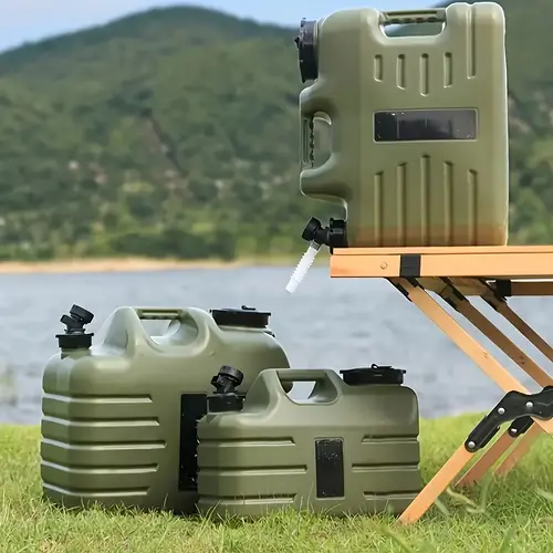 1pc 5-25L/1.32-6.60Gal Portable Camping Water Container, Leak Proof Food Grade, Suitable for Hiking, Fishing, Outdoor Camping Water Storage, Outdoor Adventure, Sturdy Design, Spill Proof Design, Durable Water Bottle