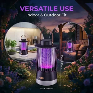 Portable Silent Mosquito Killer Lamp Suitable for Indoor/ Use, Physical Trap with Safe Non-Toxic Operation, Quiet Bug Zapper for Bedrooms,, Travel, En