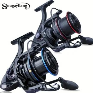 Sougayilang Spinning Fishing Reel - 13+1 BB, High Gear Ratio for Carp, Bass, Trout, Freshwater, Saltwater Fishing
