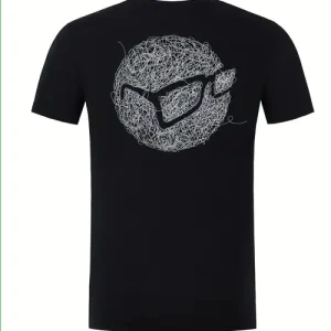 Mens Logo Carp Fish Print T Shirt For Durable Casual Short Sleeve Tee With…