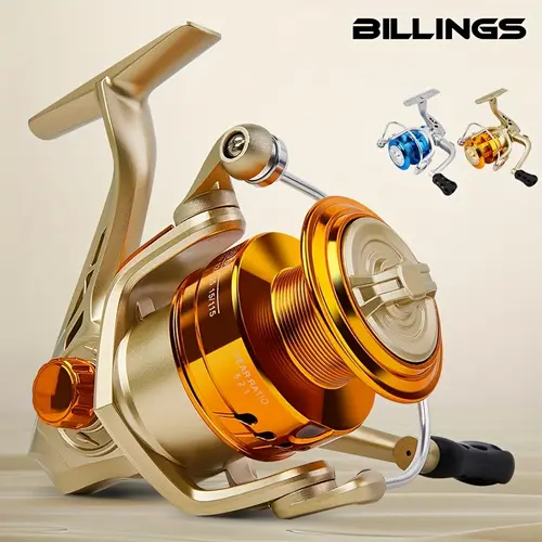 BILLINGS AB1000-7000 Series Spinning Fishing Reel, Spinning Reel with 5.2:1 Gear Ratio, 8KG/18LB Max Drag, Lightweight Spool, Folding Rocker Arm, Smooth And Sensitive Fishing Tackle for Freshwater And Saltwater