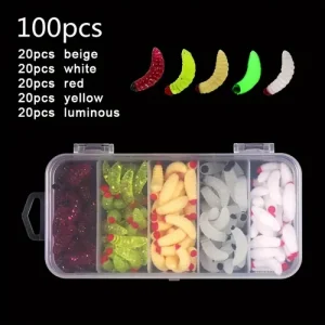 100pcs Silicone Fly Fishing Insect Lures Bionic Soft Baits Artificial Carp…