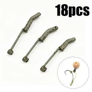 18pcs European Carp Fishing D Rig Accessories Up Fishing Long Ear Hook…