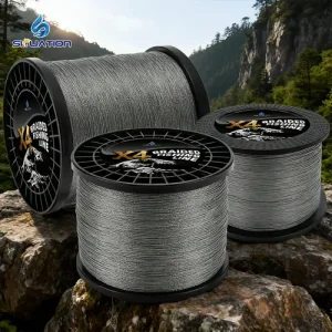 1pc Strand-4 Multifilament PE Anti-Abrasion 2000 Meters Gray Donkey Horse PE Main Line Big Spool Full Spool 2000M/2187YDS/6561.68FT Full Meter Measure