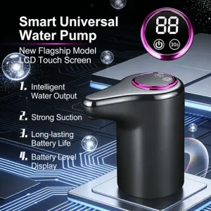 Electric Water Bottle Pump, USB Rechargeable Automatic Water Dispenser, Suitable for 11.36-18.93 L Capacity Water Bottles, Ideal for Portable Camping