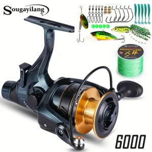 Sougayilang Carp Fishing Reel 13+1BB Spinning Fishing Reel 13.61KG Drag Power Wheel