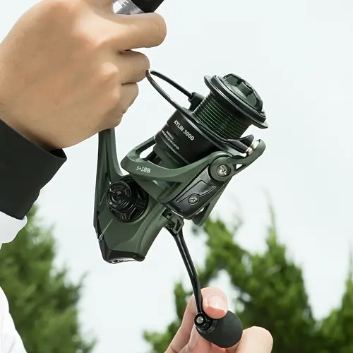 BILLINGS KYLIN 2000-4000 Series Spinning Reel, 5.2:1 High Gear Ratio, 8KG Max Drag, Super Light Metal Spool, Interchangeable Handle, Durable Metal Fishing Reel for Freshwater And Saltwater Fishing