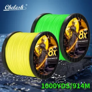 1000 Yards 8 Strand Braided Pe Line Robot Yellow And Grass Green Strength 10lb…