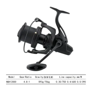 Black NGK8000-14000 Long-Range Anchor Fishing Wheel, All Metal Spinning Wheel, Sea Fishing Lure, Rock Fishing Wheel, Sea Rod Wheel, Ultra Light Fishin