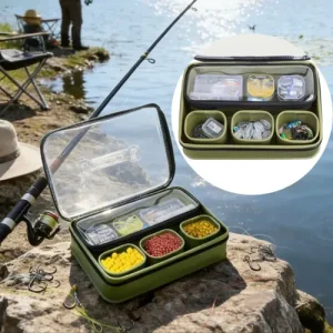 Fishing Reel Bait Storage Box, Combination Set Storage Box, Thickened EVA Material Hot Pressing Molding Technology, Live Bait/Pellet Bait/Fishing Reel Additions Storage Box, Fishing Gear Additions Storage Box