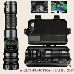 Multifunctional Rechargeable Flashlight with an Exquisite Case, Featuring Powerful Burst Brightness and Telescopic Zoom, Ultra-long Outdoor Battery Li